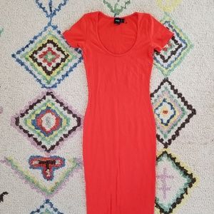 Asos Orange BodyCon Midi Dress
